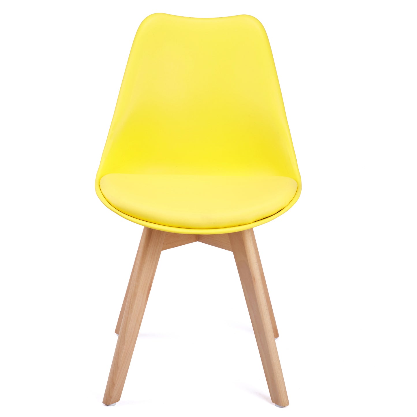 TULIP Dining Chair with Beech Legs - Lemon Yellow