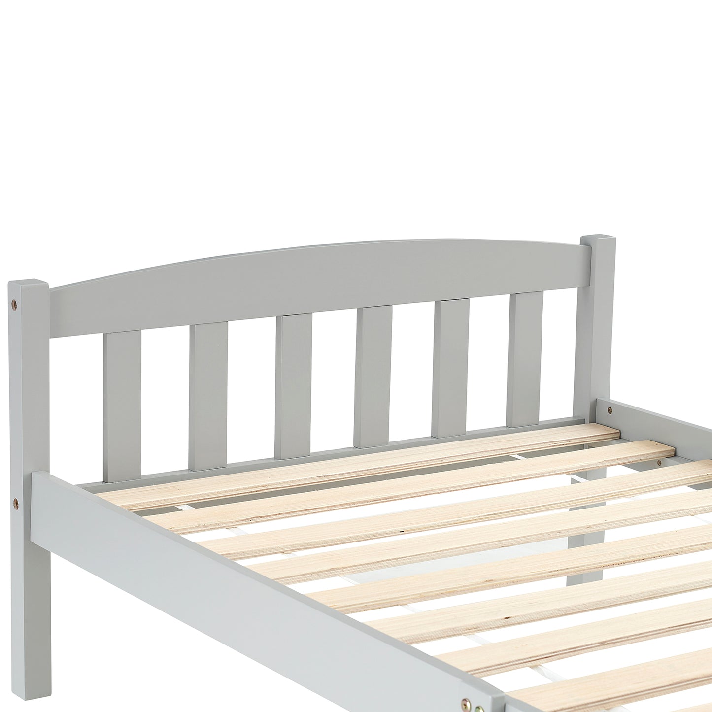 ABATE Single Pine Wooden Bed 96*198cm - Gray