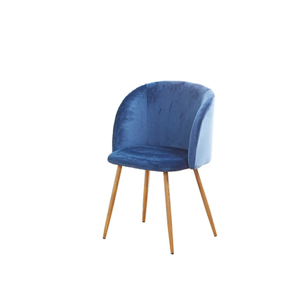 ALOE Velvet Iron Leg Chair-Blue