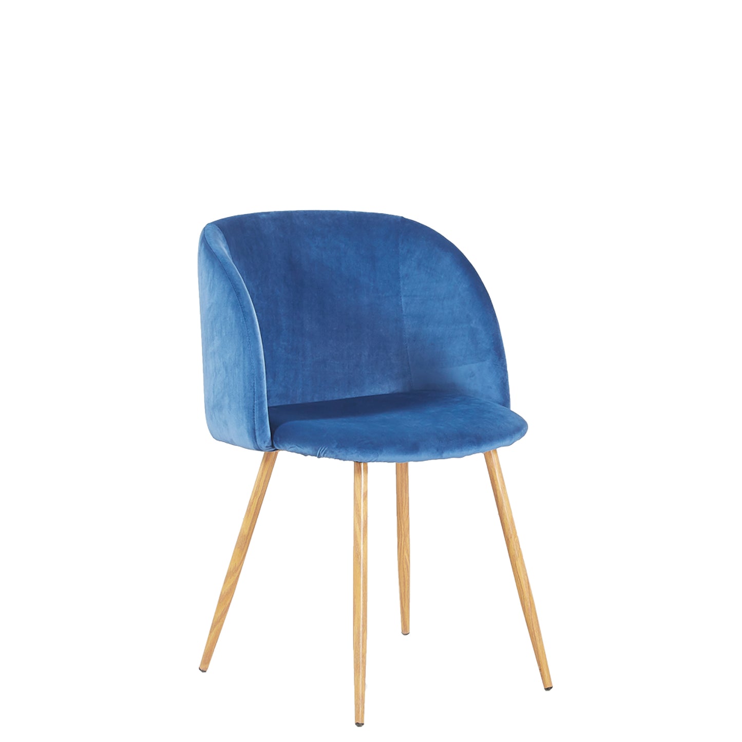 ALOE Velvet Iron Leg Chair-Blue