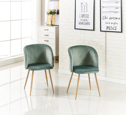 ALOE Velvet Iron Leg Chair-Cactus Color