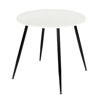 BURP 80cm Circle Dining Table With Iron Legs-White