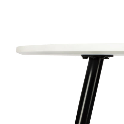 BURP 80cm Circle Dining Table With Iron Legs-White