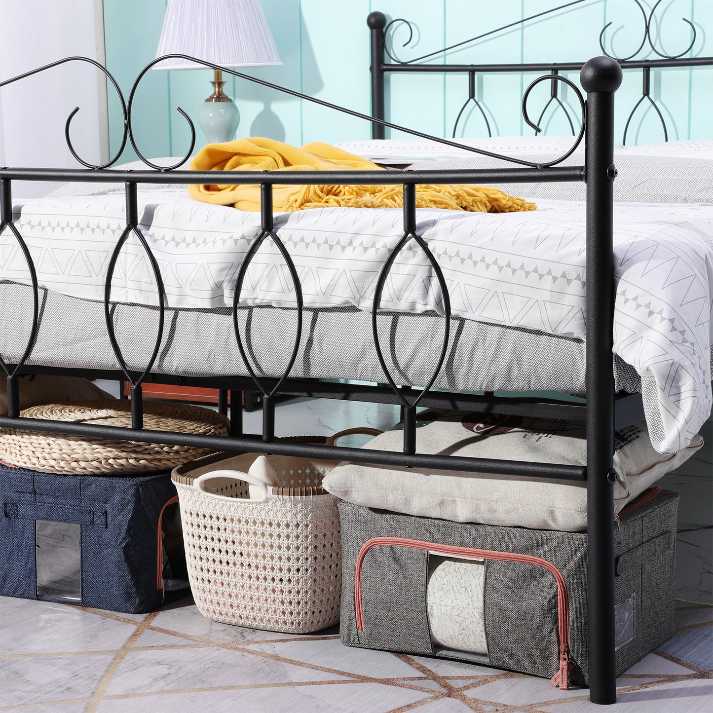 DANDY Double Metal Bed 123*197cm - Black