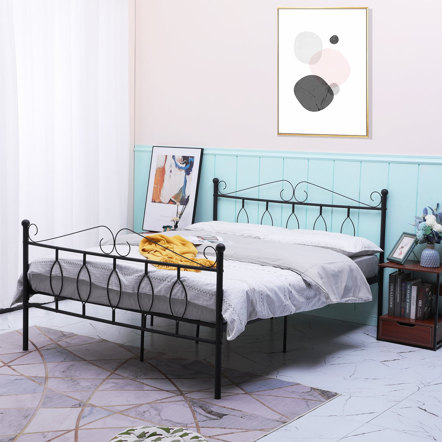 DANDY Double Metal Bed 123*197cm - Black