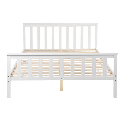 DUKE Double Pine Wooden Bed 147.2*196cm - White