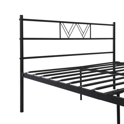 FICUS Double Metal Bed 143*197cm - Black