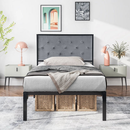 GOLYA Single Metal Bed 90*197cm - Gray