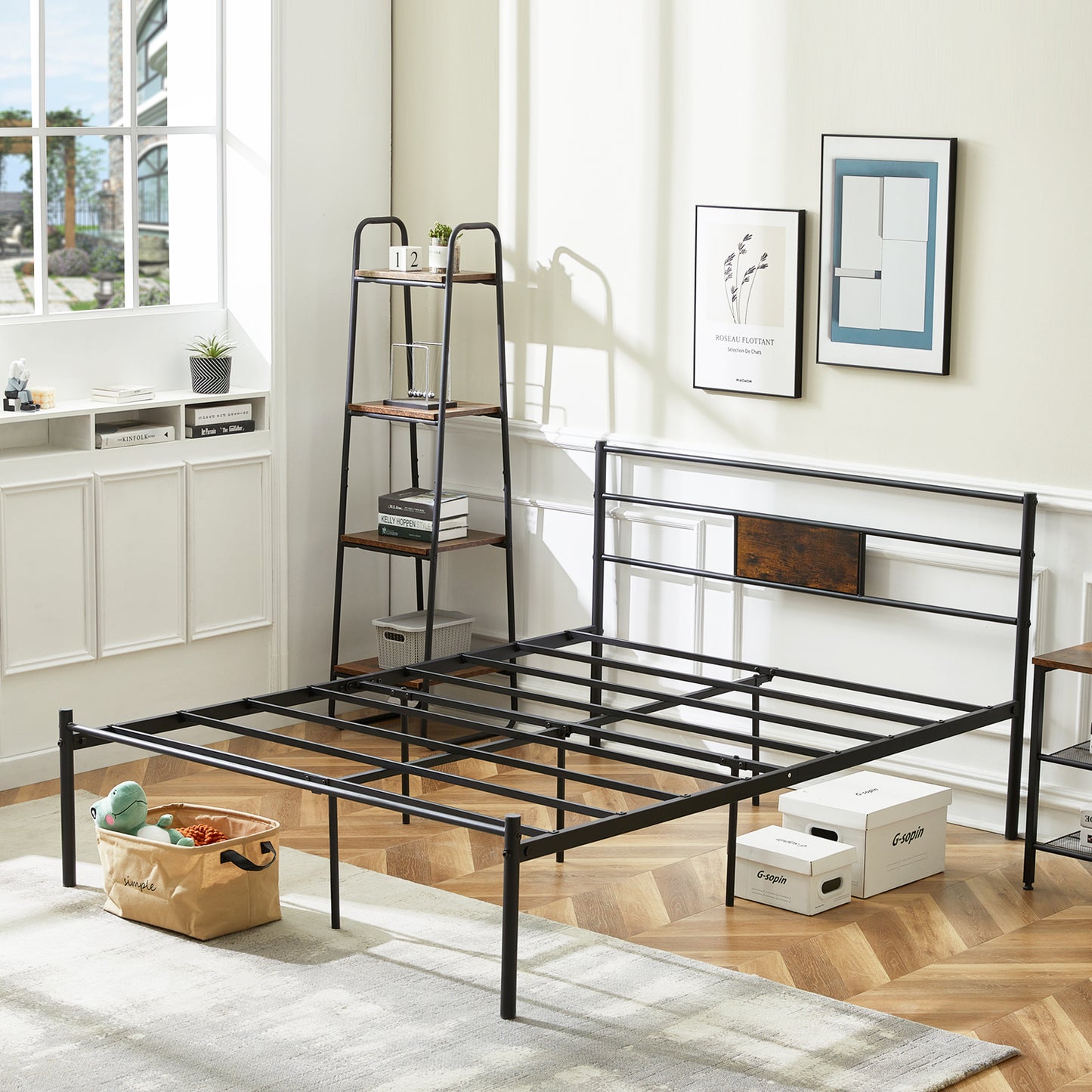 HABIT Double Metal Bed 143*197cm - Black