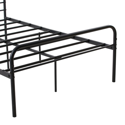 HELP Small Double Metal Bed 123*196.4cm - Black