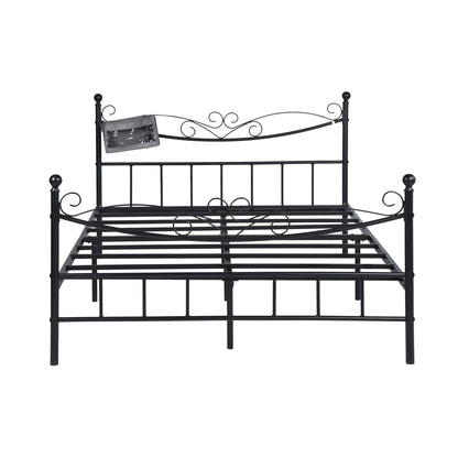 ISOLF Double Metal Bed 142*198cm - Black