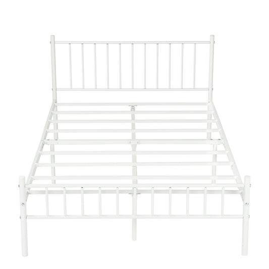 KESSIE Small Double Metal Bed 121.5*197cm - White