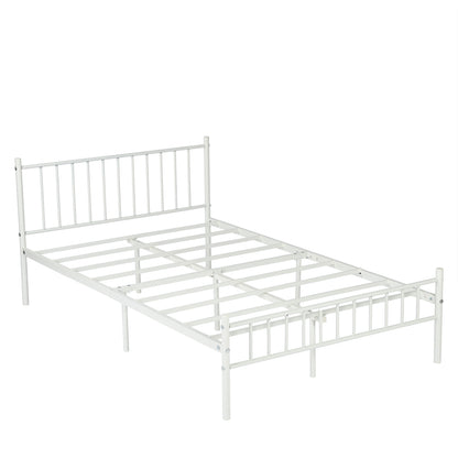 KESSIE Small Double Metal Bed 121.5*197cm - White