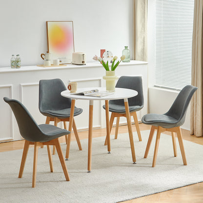 TULIP Dining Chair with Tech cloth-Dark Gray