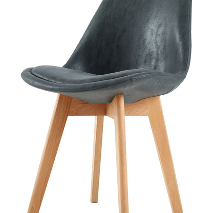 TULIP Dining Chair with Tech cloth-Dark Gray