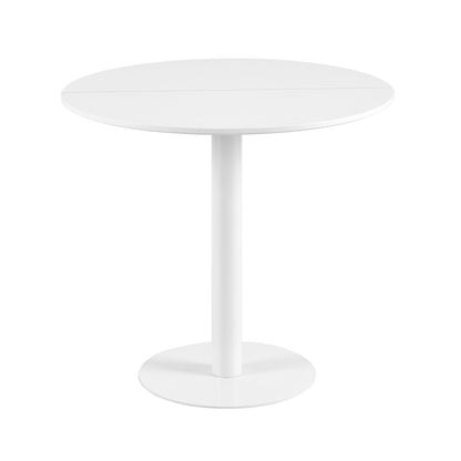 LYMAN 80cm Circle Dining Table With Iron Legs-White