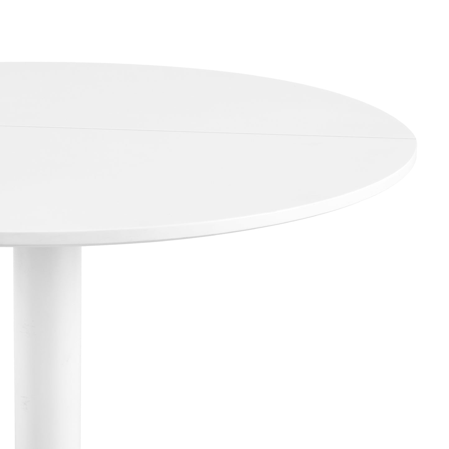 LYMAN 80cm Circle Dining Table With Iron Legs-White