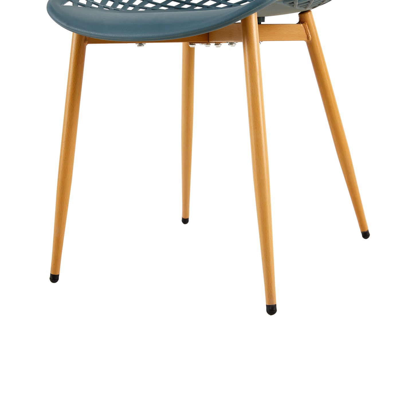 MILAN Hollow Chair with Iron Legs - Dark Gray Blue