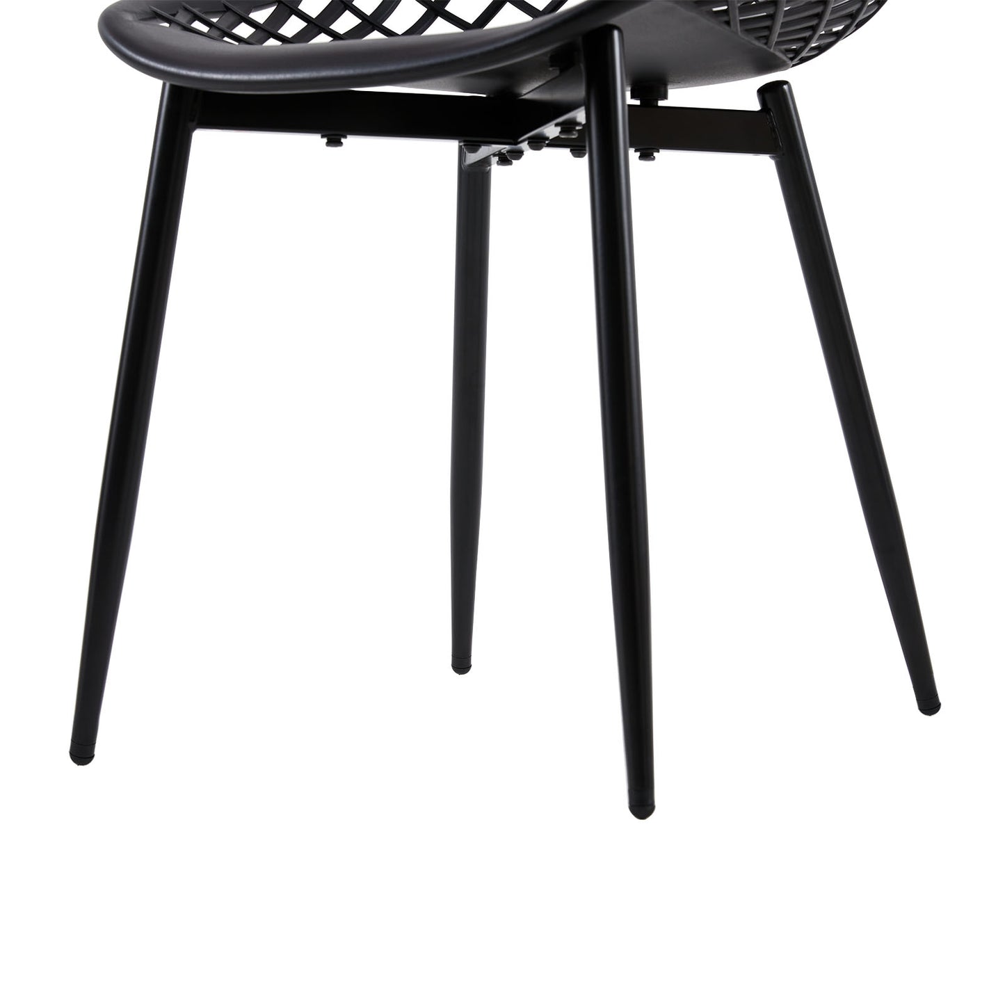 MILAN Hollow Chair with Iron Legs - Black