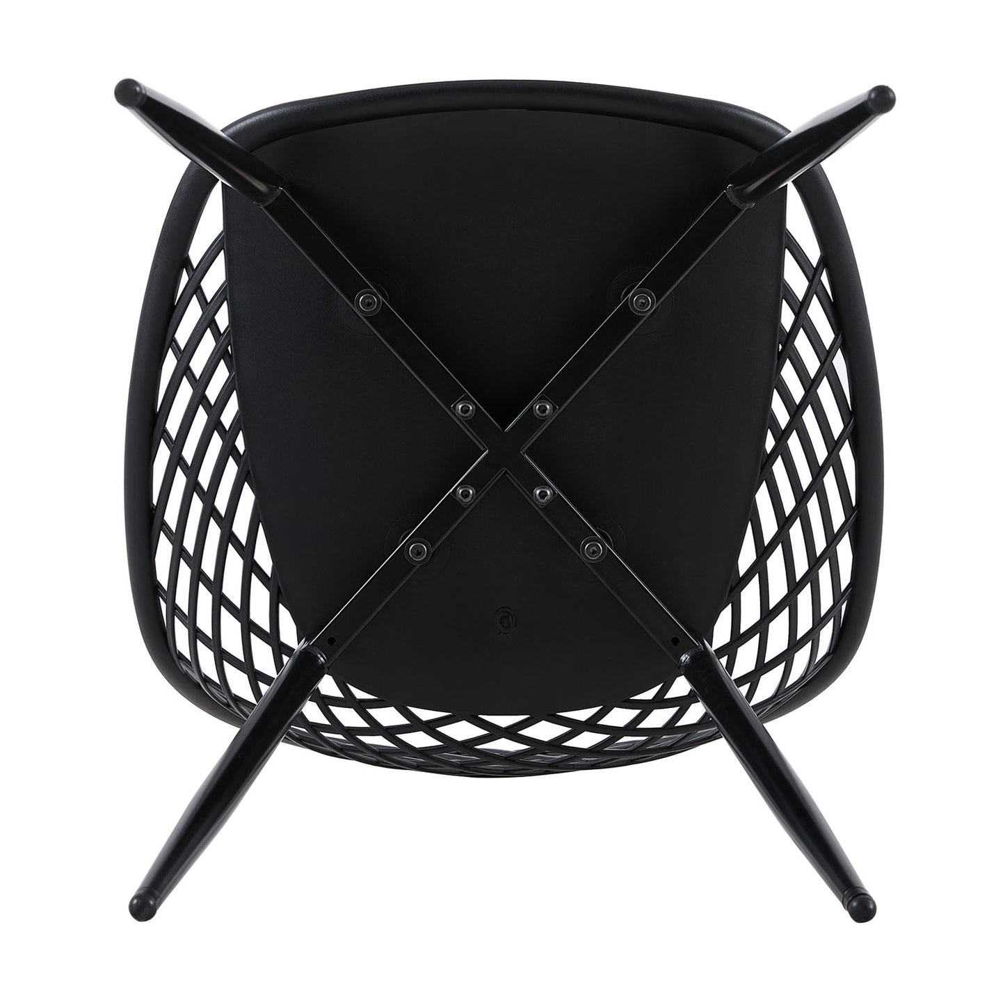 MILAN Hollow Chair with Iron Legs - Black