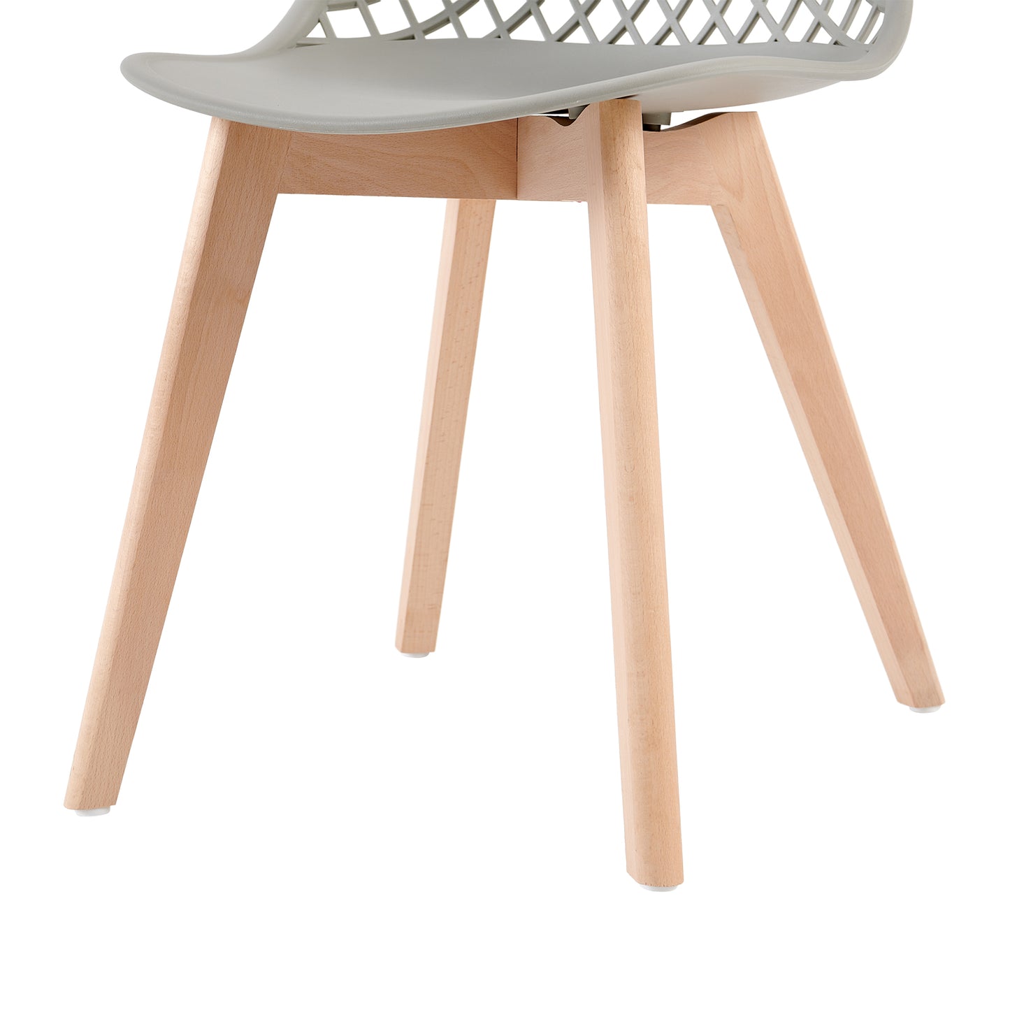 MOLSON Hollow Chair with Beech Legs - Gray