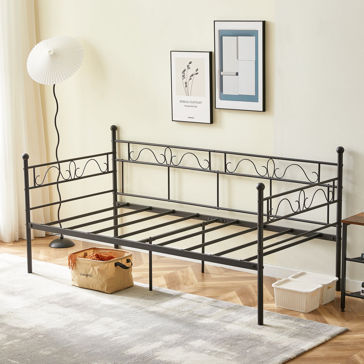 MUSK Single Metal Bed 93*197cm - Black