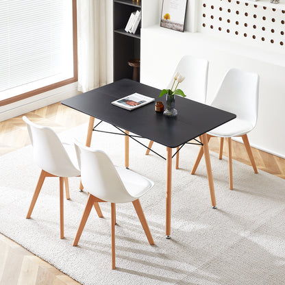 PANSY 110cm Dining Table With Beech Legs-Black