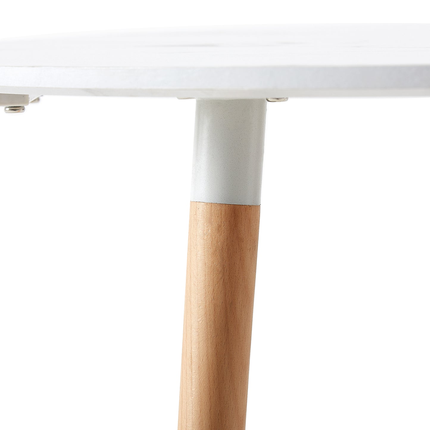 RONALD 80cm Circle Dining Table With Beech Legs-MARBLE Color