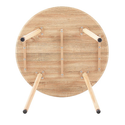 RONALD 80cm Circle Dining Table With Beech Legs-Oak Color