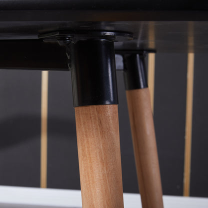 SAGE 110cm Dining Table With Beech Legs-Black