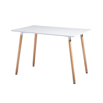 SAGE 110cm Dining Table With Beech Legs-White