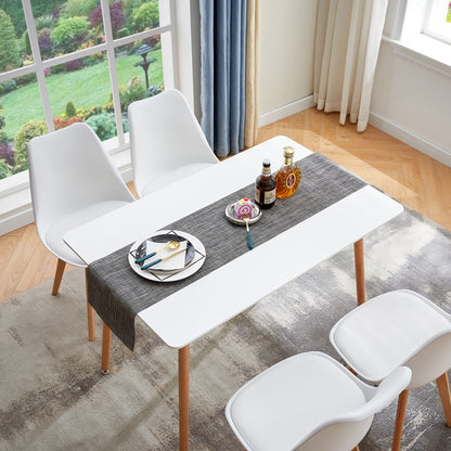 SAGE 110cm Splicing Dining Table With Beech Legs-White