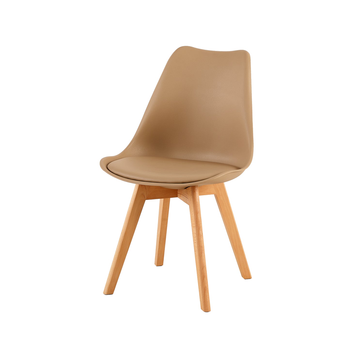 TULIP Dining Chair with Beech Legs - Kakhi