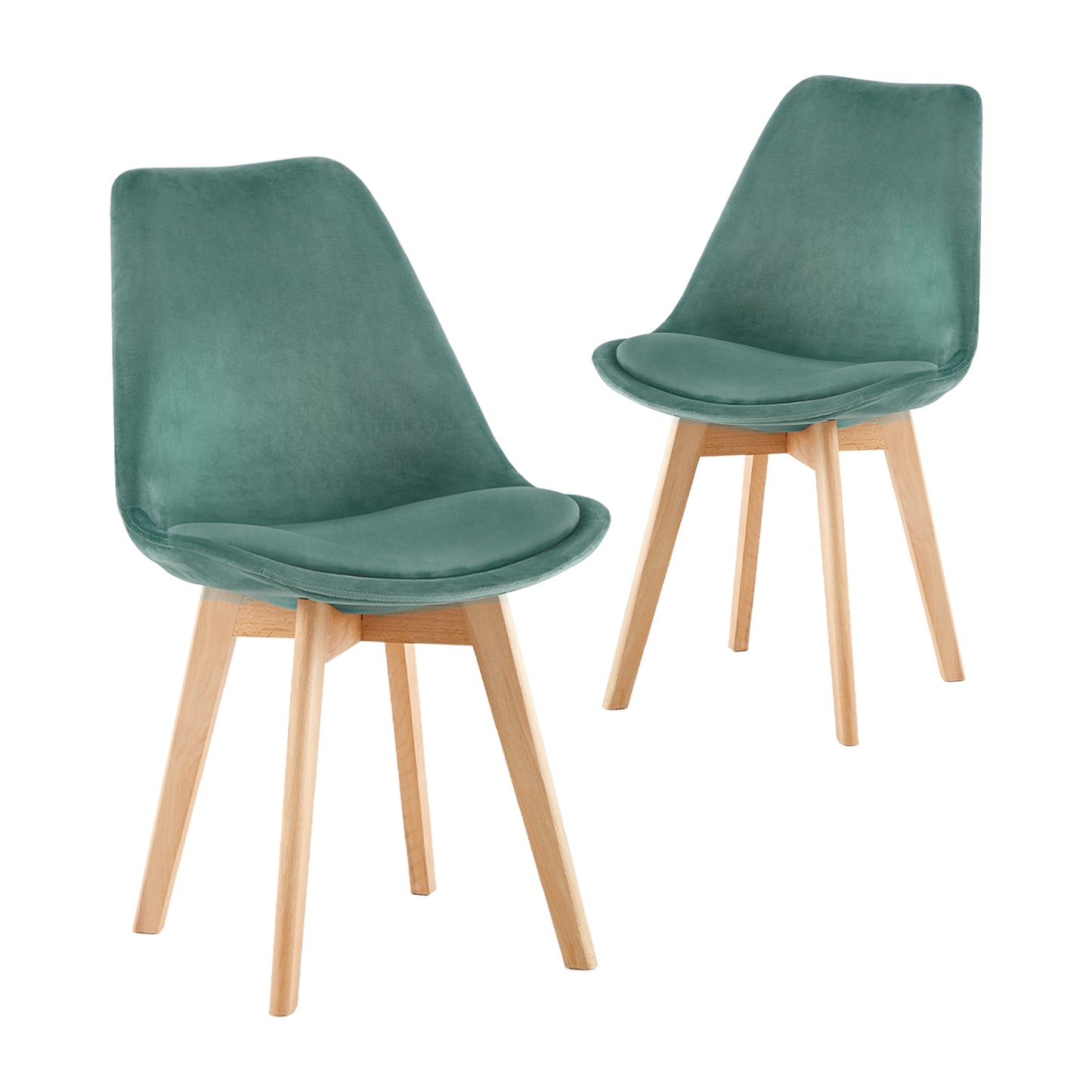 TULIP Dining Chair with Velvet-Cactus