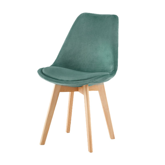 TULIP Dining Chair with Velvet-Cactus