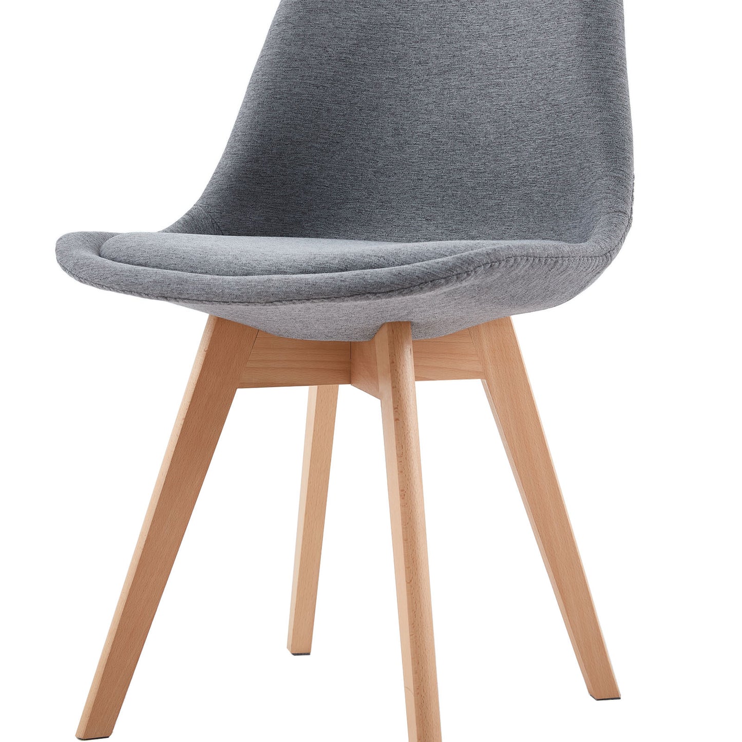 TULIP Dining Chair with Linen-Gray