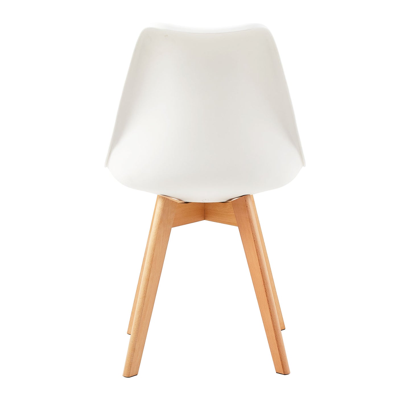 TULIP Dining Chair with Beech Legs - White/Gray