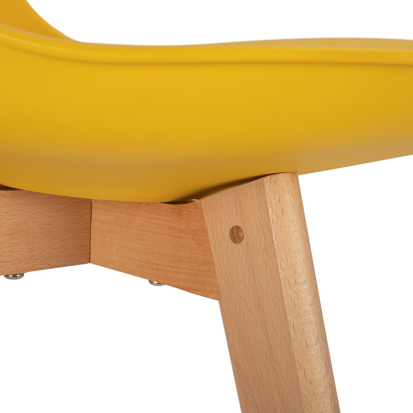 TULIP Dining Chair with Beech Legs - Yellow