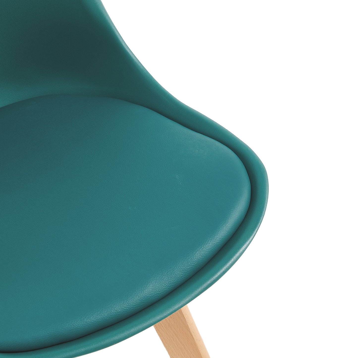 TULIP Dining Chair with Beech Legs - Dark Green