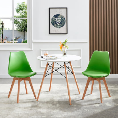 TULIP Dining Chair with Beech Legs - Green