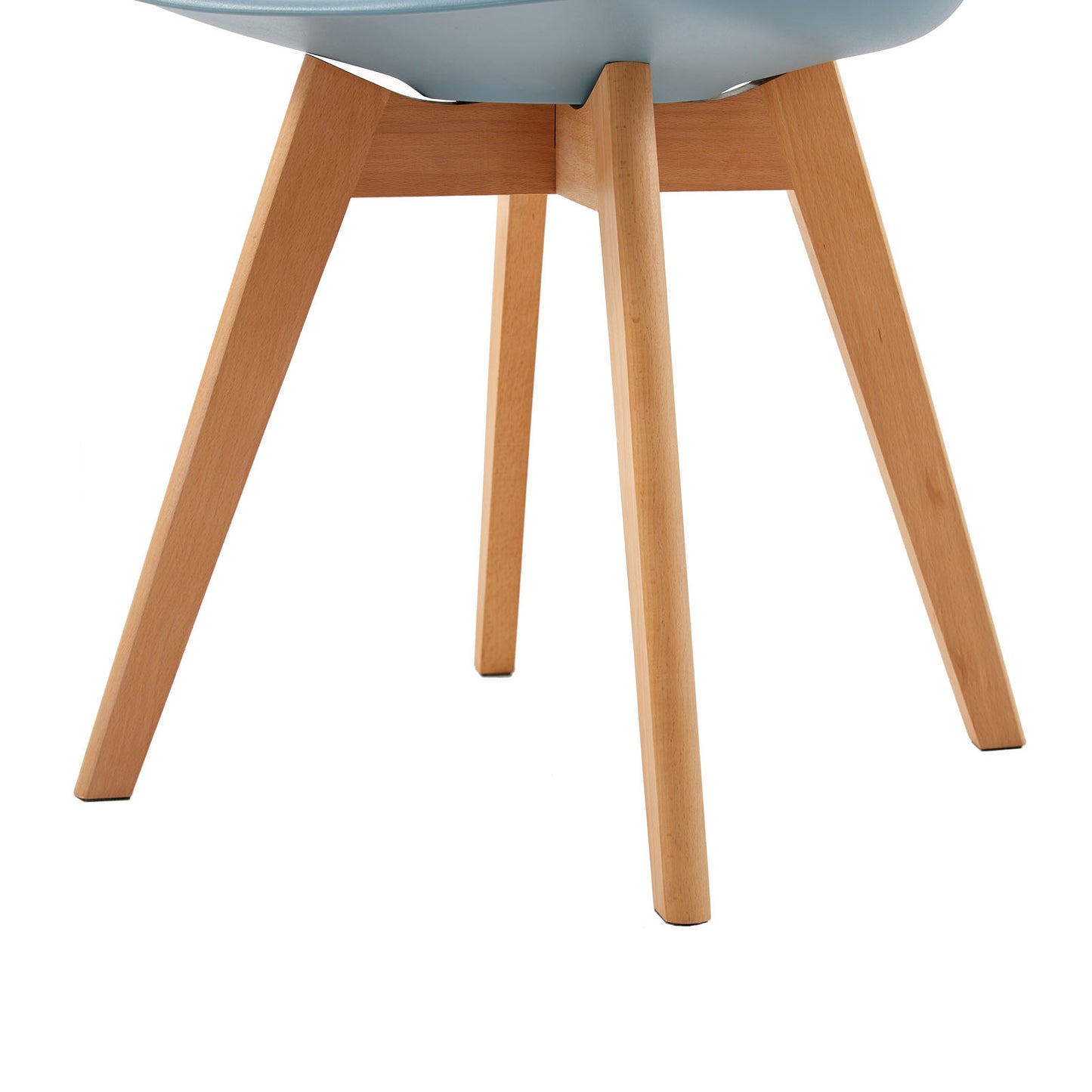 TULIP Dining Chair with Beech Legs - Light Gray Blue