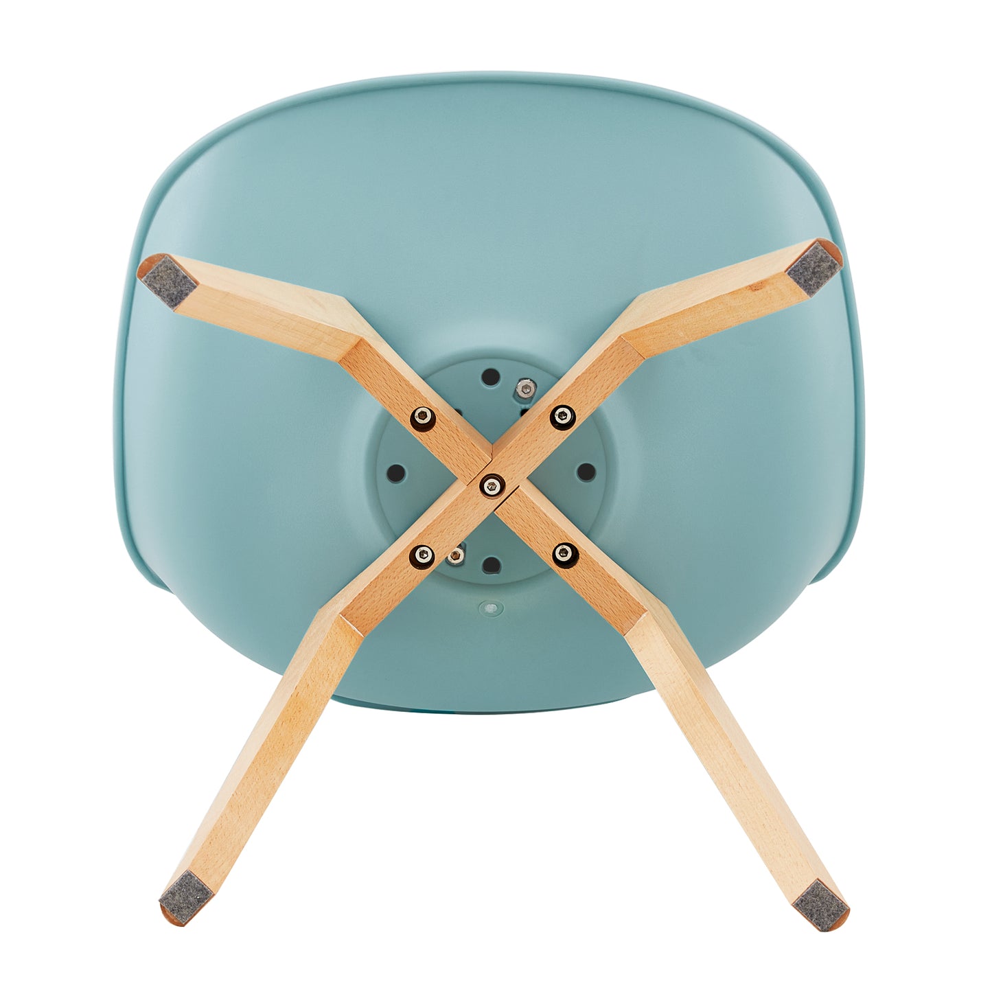 TULIP Dining Chair with Beech Legs - Light Blue