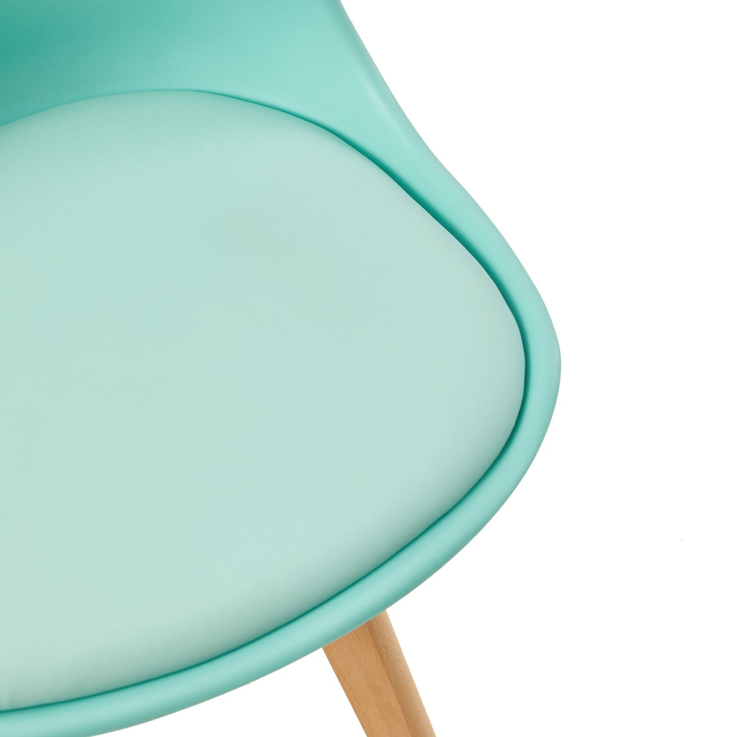 TULIP Dining Chair with Beech Legs - Mint Green