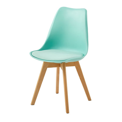 TULIP Dining Chair with Beech Legs - Mint Green