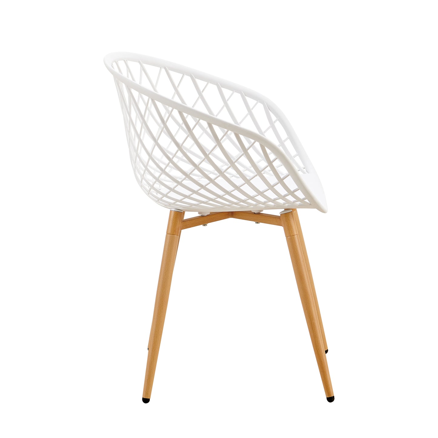 VERLOT Hollow Chair with Iron Legs - White