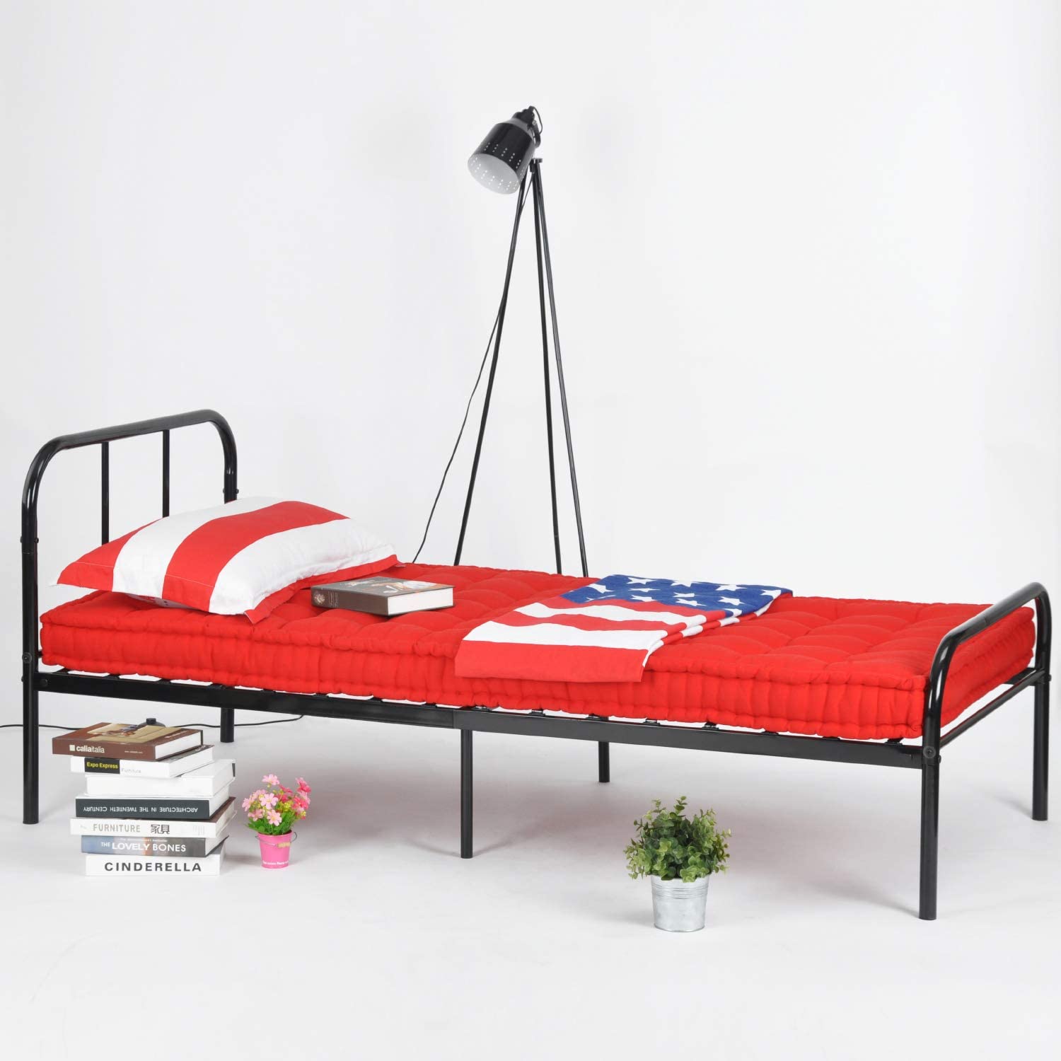 Double cot deals iron bed