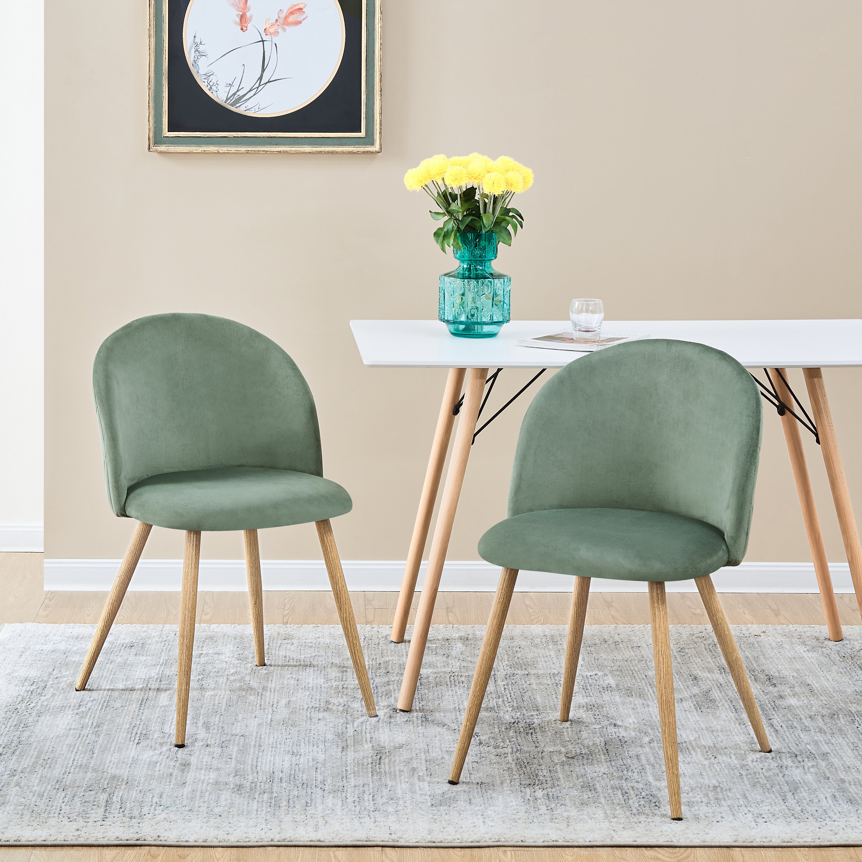 Mint green shop kitchen chairs