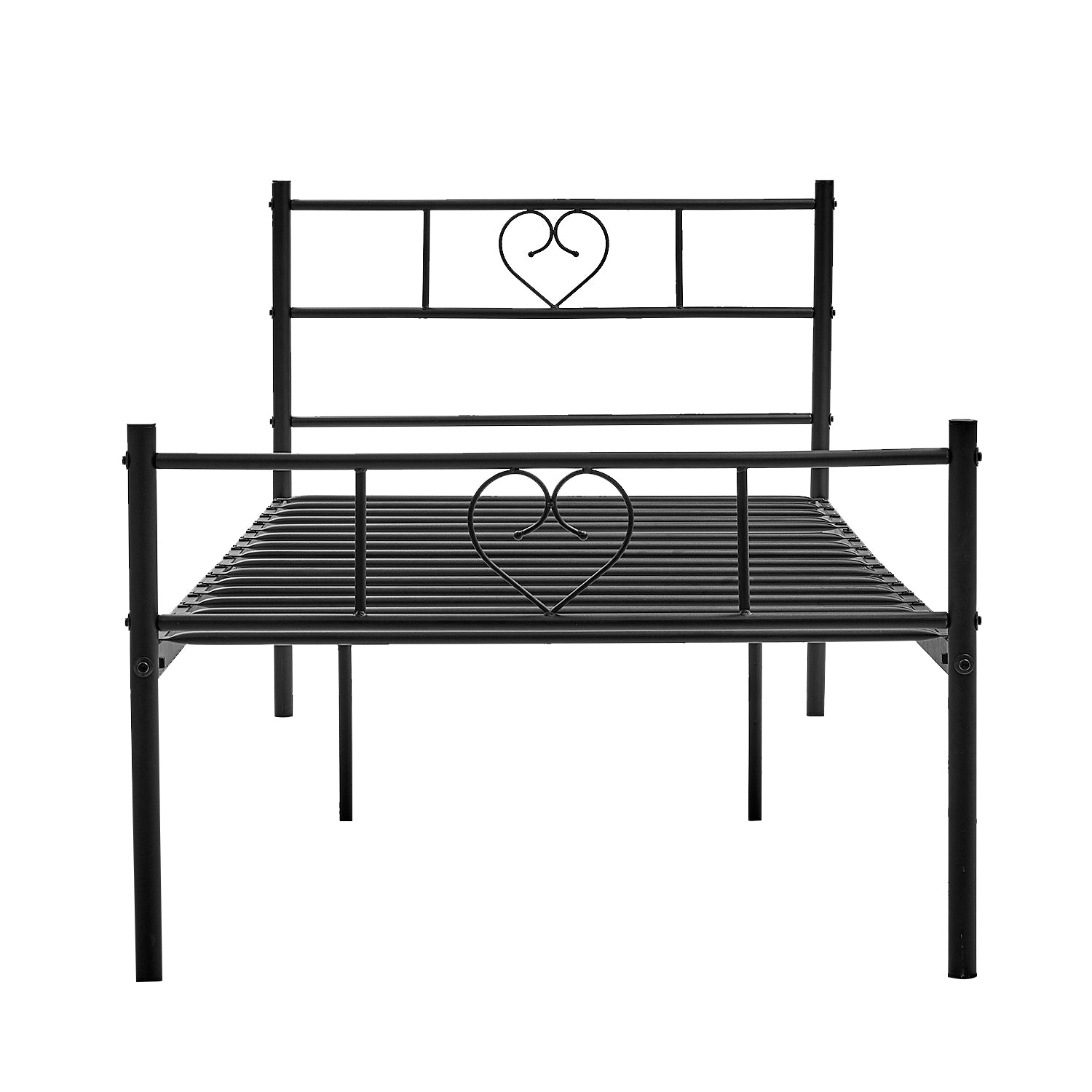 White heart single on sale bed frame