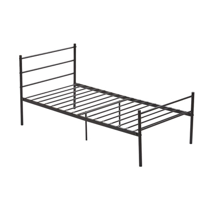 PRIMO Single/Double Metal Bed 94 * 196 cm/143 * 196 cm - Black/White