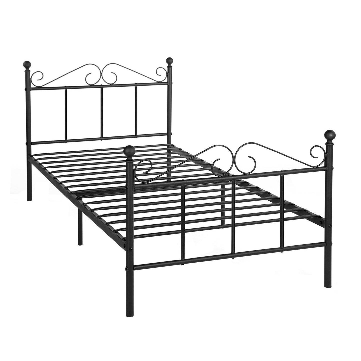 TIKI Single/Double Metal Bed 94 * 196 cm/143 * 196 cm - Black/White